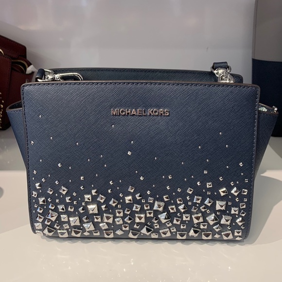 michael kors selma studded crossbody